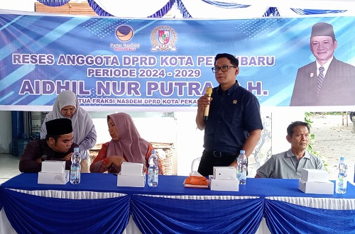 Ketua Fraksi NasDem DPRD Kota Pekanbaru, Aidhil Nur Putra.(foto: mimi/halloriau.com)