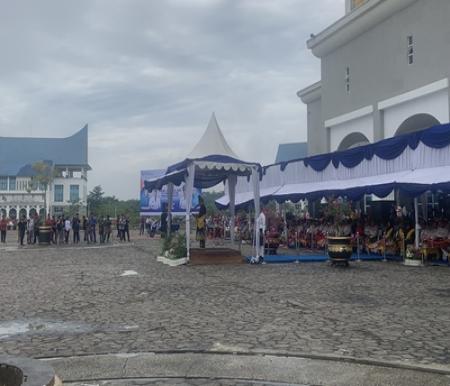 Walikota Agung Nugroho pimpin Apel HUT ke-241 Kota Pekanbaru (foto/dini)