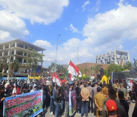 Dukung Satgas Relokasi TNTN, AAliansi Masyarakat Penyelamatan Gajah Gelar Aksi Balasan (foto/yuni)