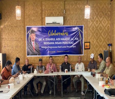 Anggota DPR RI, Syahrul Aidi serap aspirasi asosiasi media dan wartawan di Riau (foto/ist)