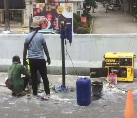 KPK dan BPK Cek Langsung Flyover di simpang Mal SKA Pekanbaru. 