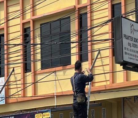 Kabel FO di Pekanbaru akan masuk bawah tanah (foto/Tata)
