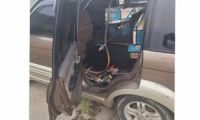Bawa 700 liter solar, pengemudi mobil modifikasi di Rohul diciduk polisi (foto/tribunpku)