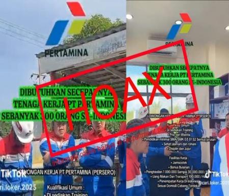 Waspada informasi lowongan kerja palsu yang mengatasnamakan Pertamina. (Foto: Istimewa)