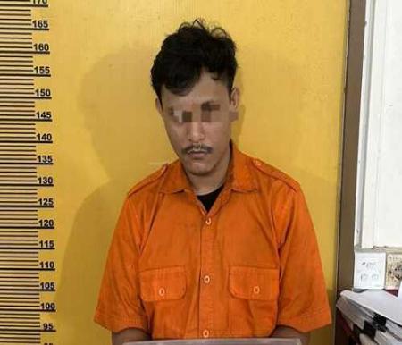 Seorang buronan kasus narkoba di Inhu berhasil ditangkap polisi. (Foto: Andri Subakti)