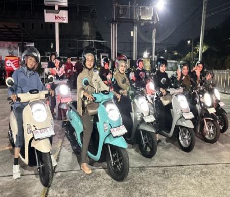 Konsep Piknik Romantis, Komunitas Scoopy Pekanbaru Ikuti Hijabers Serenity Ride