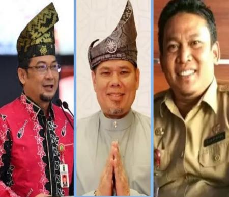 Tiga Calon Sekdaprov Riau Syahrial Abdi (ki-ka) , Yusfa Hendri, dan Jafrinaldi (foto/int)