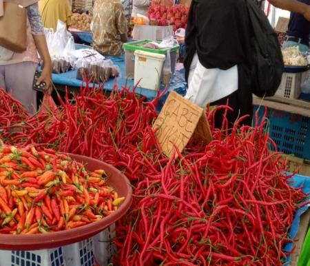 Besok Pemprov Riau gelar operasi pasar murah, harga cabai mulai Rp69 ribu per kilogram (foto/Yuni)
