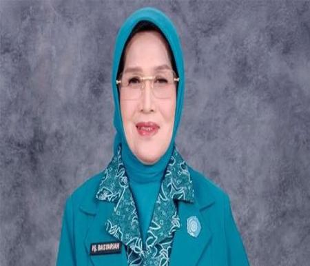 Hj. Basyariah, istri Bupati Rokan Hilir H. Bistamam dikabarkan meninggal dunia di Pekanbaru. (Foto: Tribun Pekanbaru)