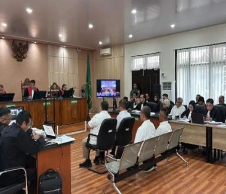 Sidang kasus japrem Gubernur Riau nonaktif Abdul Wahid.(foto: tribunpekanbaru.com)