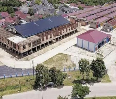 Pemko Pekanbaru masih beri kesempatan PT Agung Rafa Bonai rampungkan Pasar Induk di Jalan Soekarno-Hatta (foto/klikmx)