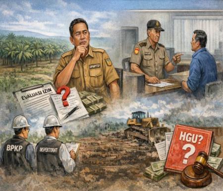 Diduga beroperasi tanpa Sertifikat HGU, izin PT Pesawon Raya dievaluasi Pemkab Pelalawan (foto/Andy)