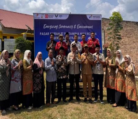 Kapolres Rohil dan Wakil Bupati hadiri pasar murah Ramadan Pertamina Hulu Rokan di Bangko Permata (foto/afrizal)