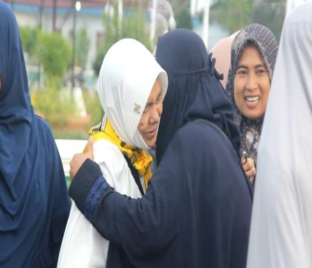 Calon Jemaah haji asal Rokan Hilir mulai diberangkatkan ke Tanah Suci (foto/afrizal)