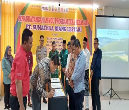 Perkuat pencegahan Karhutla, PT SRL gandeng tiga desa rawan di Pulau Rangsang (foto/ist)