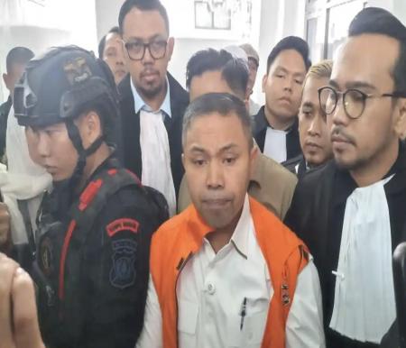 Di persidangan eksepsi, Gubernur nonaktif Abdul Wahid tegaskan tak ada mengancam terkait setoran (foto/tribunpku)