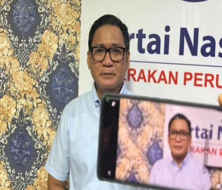 Anggota DPRD Pekanbaru, Aidhil meminta ketegasan Pemko soal kabel semrawut (foto/Mimi)