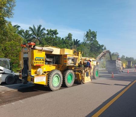 Sejumlah titik Tol Pekanbaru–Dumai diperbaiki (foto/ist)