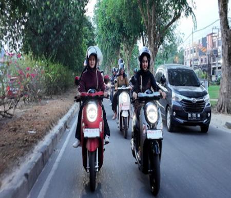 PT CDN menggelar acara Scoopy Velocreativity "BBQ Ride" di Pekanbaru. (Foto: int)