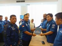 Agung Nugroho menjadi calon tunggal ketua pada Musda DPD Demokrat Riau (foto/Mimi)