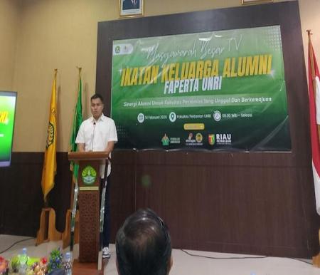 Aang Ananda Pimpin IKA Faperta Universitas Riau 2026-2030 (foto/ist)