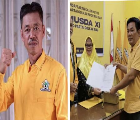 Ketua Golkar Rohil, Afrizal Sintong resmi ambil formulir Calon Ketua Golkar Riau (foto/int)