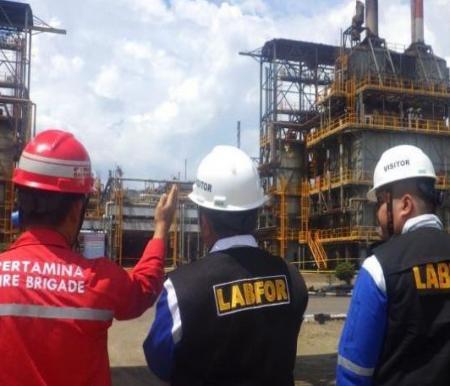 Tim Laboratorium Forensik (Labfor) telah menerima paparan teknis dari pihak Pertamina sebelum melakukan olah tempat kejadian perkara (TKP).