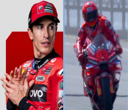 Marc Marquez rebut pole position di MotoGP Aragon 2025, Alex Marquez dan Morbidelli lengkapi baris depan (foto/Instagram)