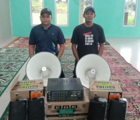 PHR menyalurkan bantuan sound system ke Masjid Al-Fath, yang berlokasi di Kelurahan Lembah Sari (foto/ist)