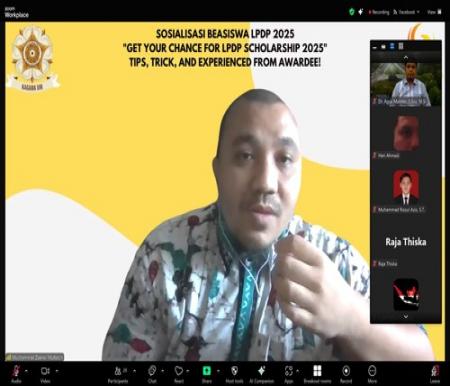 KAGAMA UIR dan Mata Garuda Riau sukses menyelenggarakan sosialisasi Beasiswa LPDP 2025. (Foto: Sri Wahyuni)