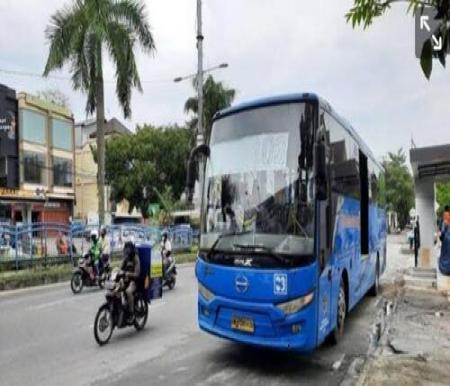 Ilustrasi Bus Trans Metro Pekanbaru. (Foto: Media Center Riau)