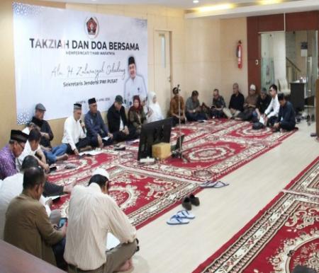 PWI Pusat mengadakan takziah dan doa bersama, Sekjen Zulmansyah Sekedang dikenang sosok berdedikasi (foto/ist)
